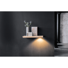 Etagère en chêne massif avec spot encastré Design Aichinger Mimix