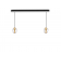 Suspension en aluminium avec abat-jour en verre Design Ethique