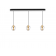 Suspension en aluminium avec abat-jour en verre Design Ethique