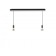 Suspension en aluminium avec abat-jour en verre Design Ethics PL