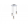 Suspension en aluminium avec abat-jour en verre Design Ethics PL