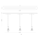 Suspension en aluminium avec abat-jour en verre Design Ethics PL