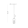 Suspension automatisable sur rail avec abat-jour en verre Design Ethics SGPL