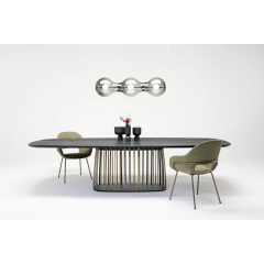 Suspension automatisable 3 boules en verre soufflé Design Scoop