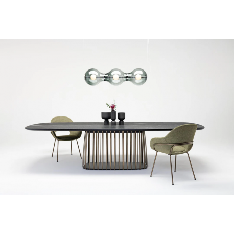 Suspension automatisable 3 boules en verre soufflé Design Scoop