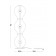 Lampadaire automatisable 3 boules en verre soufflé Design Scoop