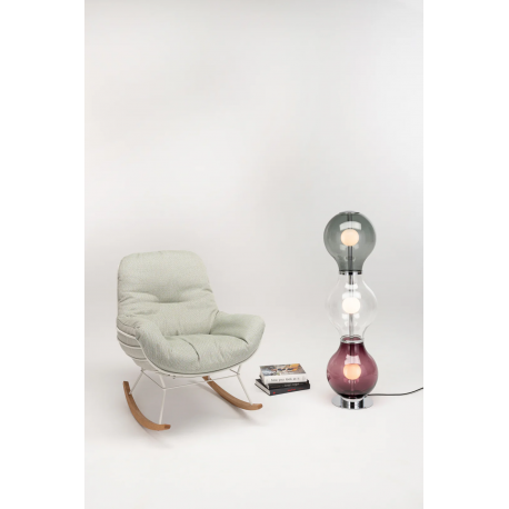 Lampadaire automatisable 3 boules en verre soufflé Design Scoop