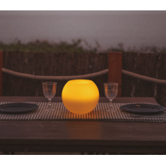 Bougie Led 3 mèches en cire naturelle Design Dolo Ball