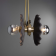 Lustre en laiton et argile noire Design Eclipse Kapok
