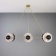 Lustre en laiton et argile noire Design Eclipse Kapok