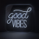Luminaire néon acrylique Good Vibes, 46 cm IP20