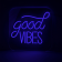 Luminaire néon acrylique Good Vibes, 46 cm IP20