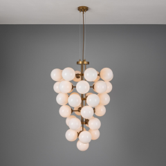 Lustre grappe de raisin en verre opalin Design Merlot