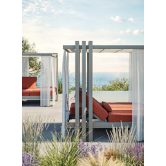 Lit de jardin (Sunbed) en aluminum Design Soletto