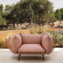 Fauteuil d'extérieur inclinable en aluminium Design Piuma