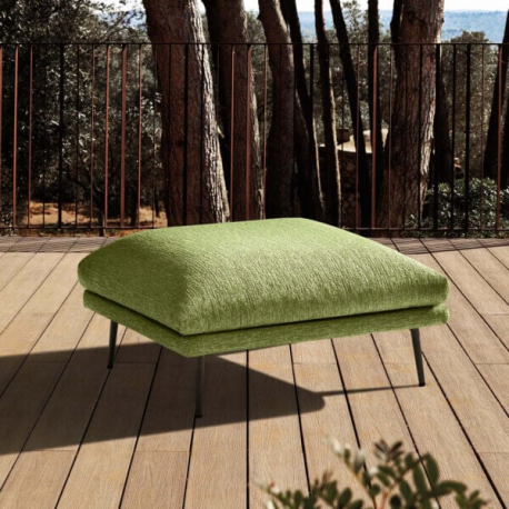 Pouf ottoman d'extérieur en aluminium Design Piuma