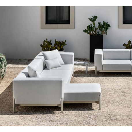 Lounge Divan Méridienne 2 ou 3 places en aluminium Design Push