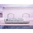 Divan de jardin + allonge en aluminium Design Push