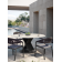 Table ronde 160 cm d'extérieur en aluminium et céramique Design Push