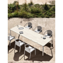 Table d'extérieur allongeable en aluminium et céramique Design Push