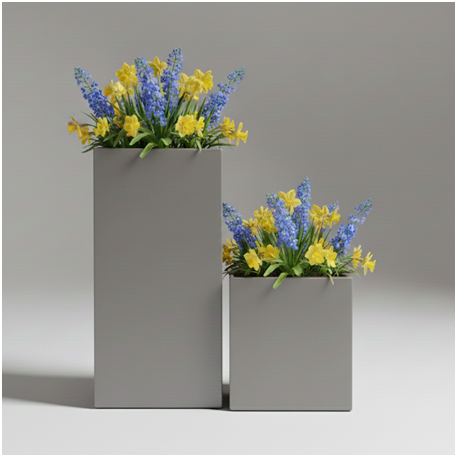 Vase cubique en résine Design Cube