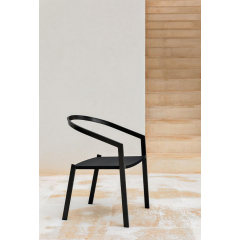 Fauteuil d'extérieur en aluminium et textilène Design Push