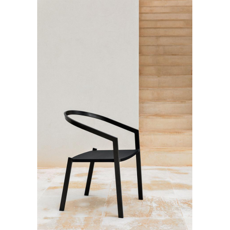 Fauteuil d'extérieur en aluminium et textilène Design Push