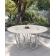 Table ronde d'extérieur en aluminium recyclable et pietement empilable Design Mimi
