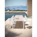 Chaise d'extérieur empilable en polypropylène recyclable et métal Design Karen