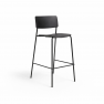 Tabouret d'extérieur en polypropylène recyclable et métal Design Karen