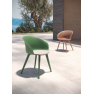 Fauteuil baquet d'extérieur en polypropylène velours Design Paola