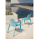 Chaise d'extérieur empilable en polypropylène recyclable Design Ada
