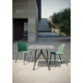 Chaise d'extérieur empilable en polypropylène recyclable Design Ada