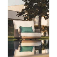 Fauteuil d'extérieur en polyéthylène recyclable Design Samourai