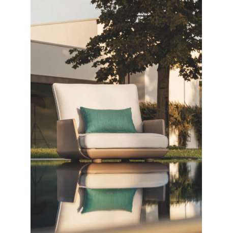 Fauteuil d'extérieur en polyéthylène recyclable Design Samourai