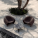 Fauteuil d'extérieur moulé en polyéthylène recyclable Design Iris