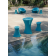 Table d'extérieur en polyéthylène recyclable Design Iris