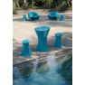 Table d'extérieur en polyéthylène recyclable Design Iris