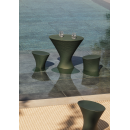 Tabouret d'extérieur en polyéthylène recyclable Design Iris