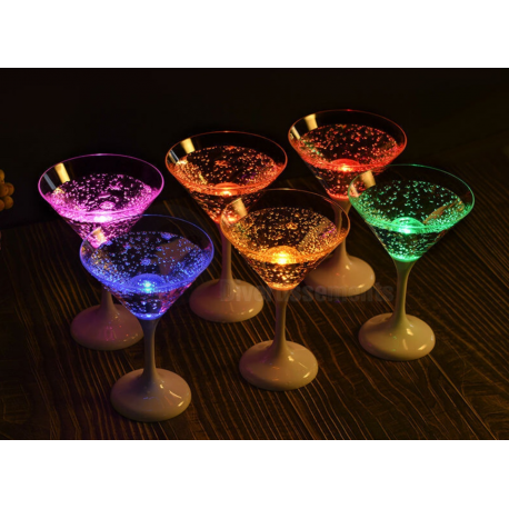 Lot de 6 verres à Champagne Led
