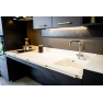 Plan de travail monobloc en quartz pour PMR ou personne handicapée Desin Kitchentop