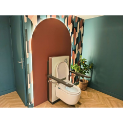 WC à hauteur variable et abattant lavant pour PMR Design PRIVEASY