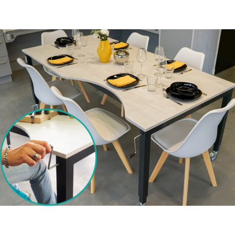 Pietement de table reglable manuellement Design FLEXI-4