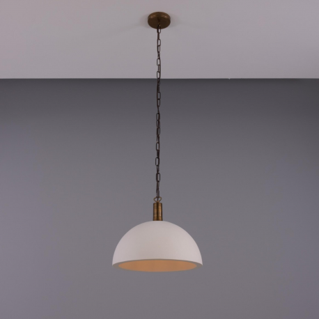 Suspension dôme Kauri en céramique 37 cm, blanc mat