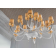 Lustre Chandelier en verre soufflé pour hôtel ou château Design David 18 Lumières