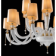 Lustre Chandelier en verre soufflé pour hôtel ou château Design David 18 Lumières