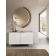 Miroir sculptural avec demi-cadre en verre fusionné Design Acaï