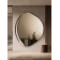 Miroir sculptural avec demi-cadre en verre fusionné Design Acaï