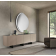 Miroir sculptural avec demi-cadre en verre fusionné Design Acaï