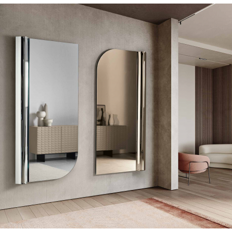 Miroir asymétrique en verre fusionné à bords arrondis Design Otera